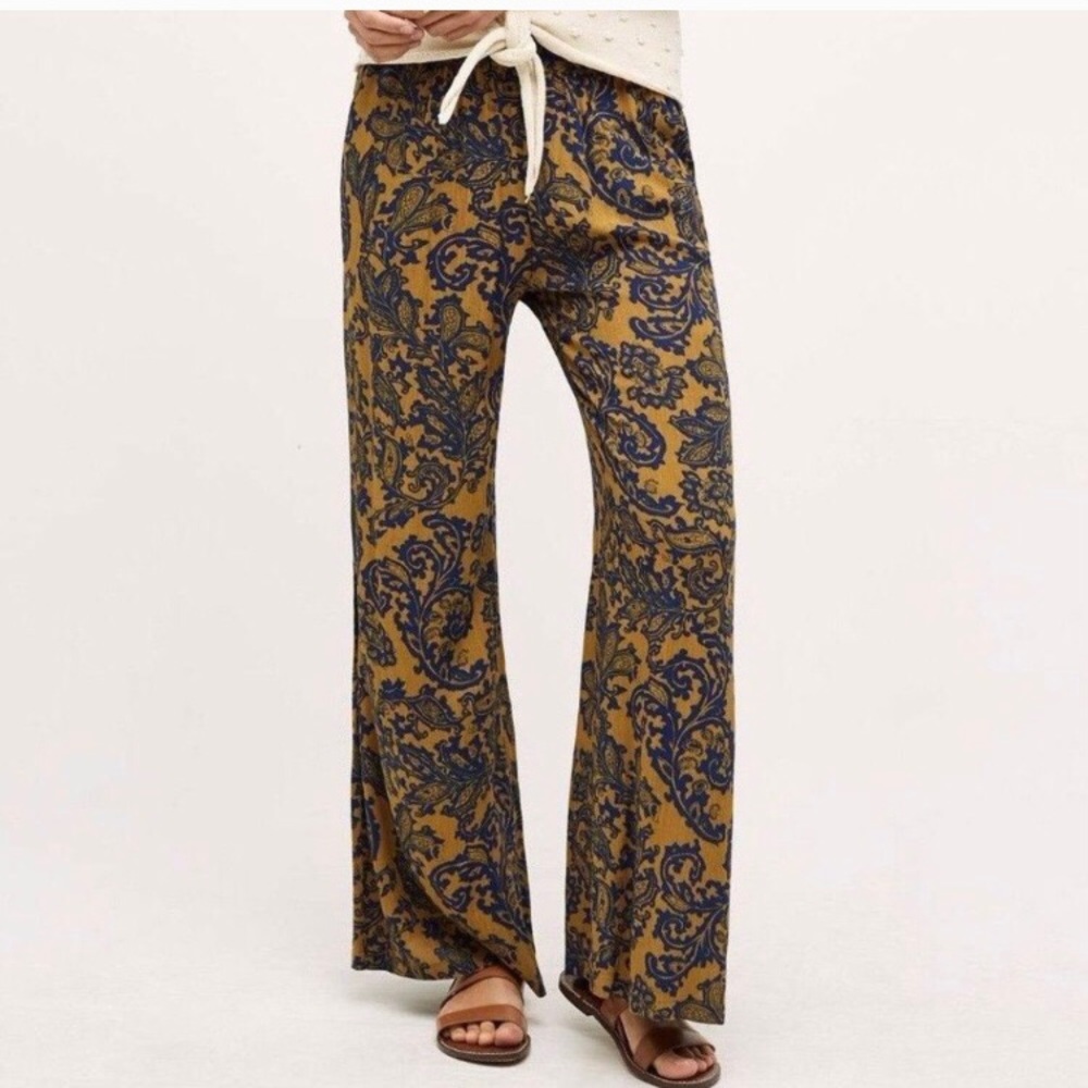 Anthroplogie hei hei wide legged patterned pants